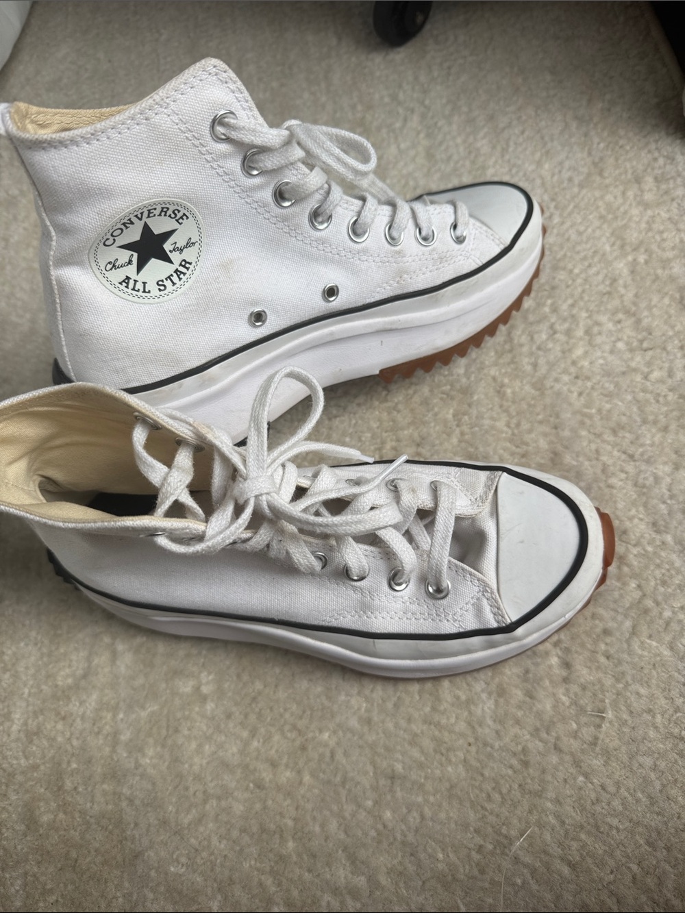 Converse White High-Top platform Sneakers Women’s size 8